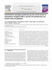 Research paper thumbnail of Fermentative hydrogen production by two novel strains of Enterobacter aerogenes HGN-2 and HT 34 isolated from sea buried crude oil pipelines