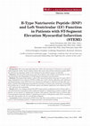 B-Type Natriuretic Peptide (BNP) and Left Ventricular (LV) Function in Patients with ST-Segment Elevation Myocardial Infarction (STEMI) Cover Page