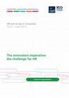 Research paper thumbnail of HR and its role in innovation Part 4 – The innovation imperative: the challenge for HR future-fit organisations