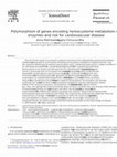 Polymorphism of genes encoding homocysteine metabolism–related enzymes and risk for cardiovascular disease Cover Page