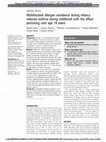 Research paper thumbnail of Multifaceted allergen avoidance during infancy reduces asthma during childhood with the effect persisting until age 18 years