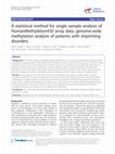 Research paper thumbnail of A statistical method for single sample analysis of HumanMethylation450 array data: genome-wide methylation analysis of patients with imprinting disorders