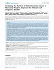 Increasing the Number of Thyroid Lesions Classes in Microarray Analysis Improves the Relevance of Diagnostic Markers Cover Page