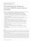 Netherlands study of depression and anxiety (NESDA): examining the long-term course of affective disorders Cover Page