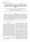 Research paper thumbnail of A comparison of three methods for determining vineyard evapotranspiration in the arid desert regions of northwest China