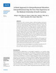 Research paper thumbnail of A Novel Approach to Interprofessional Education: Interprofessional Day, the Four-Year Experience at the Medical University of South Carolina