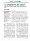 Intracanal dressing and root canal filling materials in tooth replantation: a literature review Cover Page