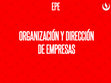 ORGANIZACIÓN Y DIRECCIÓN DE EMPRESAS EPE Cover Page