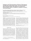 Synthesis and characterization of reactive macroporous poly(glycidyl methacrylate-triallyl isocyanurate-ethylene glycol dimethacrylate) microspheres by suspension polymerization: Effect of synthesis variables on surface area and porosity Cover Page