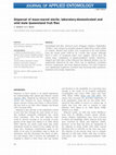 Research paper thumbnail of Dispersal of mass-reared sterile, laboratory-domesticated and wild male Queensland fruit flies