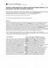 Research paper thumbnail of Somatic embryogenesis of Panax ginseng in liquid cultures: A role for polyamines and their metabolic pathways