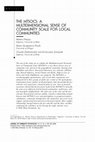 The MTSOCS: A multidimensional sense of community scale for local communities Cover Page