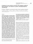 Evaluation of acute toxicities associated with autologous peripheral blood progenitor cell reinfusion in patients undergoing high-dose chemotherapy Cover Page