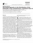 Microheterogeneity in the Distribution of the 844ins68 in the Cystathionine β-Synthase Gene in Italy Cover Page