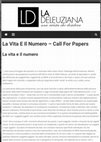 Research paper thumbnail of Life and Number - La vie et le nombre - La vita e il numero