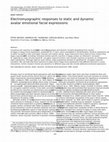 Electromyographic responses to static and dynamic avatar emotional facial expressions Cover Page