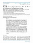 Research paper thumbnail of Single Nucleotide Polymorphisms in IL-10, IL-12p40, and IL-13 Genes and Susceptibility to Glioma