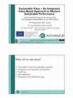 Research paper thumbnail of Sustainable Value � An Integrated Value-Based Approach to Measure Sustainable Performance