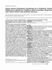 Sleep Apnea-Hypopnea Syndrome in a Pediatric Population: Differences Between Children With Tonsillar Hypertrophy and Those With Concomitant Disease Cover Page