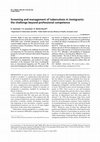 Research paper thumbnail of Screening and management of tuberculosis in immigrants: the challenge beyond professional competence