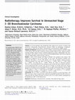 Research paper thumbnail of Radiotherapy Improves Survival in Unresected Stage I–III Bronchoalveolar Carcinoma