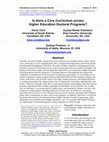 Research paper thumbnail of Is there a Core Curriculum across Higher Education Doctoral Programs