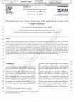 Research paper thumbnail of Maximum entropy fuzzy clustering with application to real-time target tracking