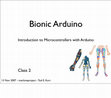 Bionic Arduino Introduction to Microcontrollers with Arduino Cover Page