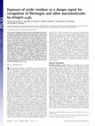 Research paper thumbnail of Exposure of acidic residues as a danger signal for recognition of fibrinogen and other macromolecules by integrin  X 2