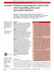 Research paper thumbnail of Predictors and prognostic value of left atrial remodelling after acute myocardial infarction