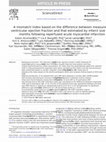 Research paper thumbnail of A mismatch index based on the difference between measured left ventricular ejection fraction and that estimated by infarct size at three months following reperfused acute myocardial infarction