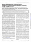 Research paper thumbnail of Histone modifications are associated with Δ9-tetrahydrocannabinol-mediated alterations in antigen-specific T cell responses