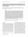 Research paper thumbnail of Genetic structure, phylogeography and demography of two ground-beetle species endemic to the Tenerife laurel forest (Canary Islands)