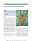 Brown recluse spider bite on the breast Cover Page