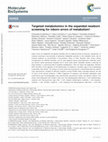 Targeted metabolomics in the expanded newborn screening for inborn errors of metabolism Cover Page