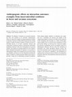 Anthropogenic effects on interaction outcomes: examples from insect-microbial symbioses in forest and savanna ecosystems Cover Page