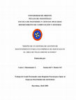 UNIVERSIDAD DE ORIENTE NÚCLEO DE ANZOÁTEGUI ESCUELA DE INGENIERÍA Y CIENCIAS APLICADAS DEPARTAMENTO DE COMPUTACIÓN Y SISTEMAS " DISEÑO DE UN SISTEMA DE GESTIÓN DE MANTENIMIENTO PARA UNA EMPRESA DE SERVICIOS EN EL ÁREA DE TELECOMUNICACIONES " Elaborado por Cover Page