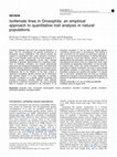 Isofemale lines in Drosophila: an empirical approach to quantitative trait analysis in natural populations Cover Page