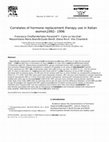 Research paper thumbnail of Correlates of hormone replacement therapy use in Italian women, 1992–1996