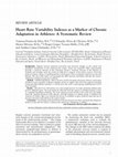 Heart Rate Variability Indexes as a Marker of Chronic Adaptation in Athletes: A Systematic Review Cover Page