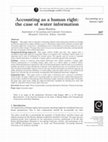 Accounting as a human right: the case of water information Cover Page