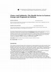 Choice and solidarity: the health sector in Eastern Europe and proposals for reform Cover Page