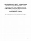 Assessment of Modeled Indoor Air Concentrations of Particulate Matter, Gaseous Pollutants, and Volatile Organic Compounds Emitted from Candles Cover Page