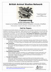 Research paper thumbnail of British Animal Studies Network 'Conserving' Call for Papers