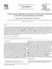 Temperature dependence of optical and transport properties in VO2 with high temperature anomalies Cover Page