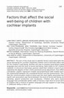 Factors that affect the social well-being of children with cochlear implants Cover Page