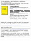 Research paper thumbnail of Beyond “happy, angry, or sad?”: Age-of-poser and age-of-rater effects on multi-dimensional emotion perception