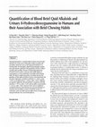 Quantification of Blood Betel Quid Alkaloids and Urinary 8-Hydroxydeoxyguanosine in Humans and their Association with Betel Chewing Habits Cover Page