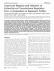 Large-Scale Mapping and Validation of Escherichia coli Transcriptional Regulation from a Compendium of Expression Profiles Cover Page