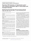 Research paper thumbnail of Real-time PCR detection of Helicobacter pylori and virulence-associated cagA in nasal polyps and laryngeal disorders